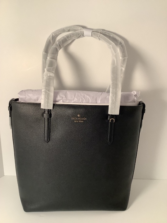 Kate Spade Juliette BLACK Pebbled Leather Medium Tote Shoulder Bag KN188 BNWT - Picture 5 of 7